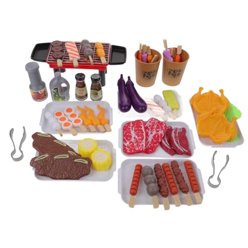 ifundom 1 Set Grillspielzeug Simulationsgrill Spielhaus Spielzeug Grill Spielküche Spielzeug Küchengerät Spielzeug Interaktives Kochspielset Küche Rollenspiel Rollenspiel von ifundom