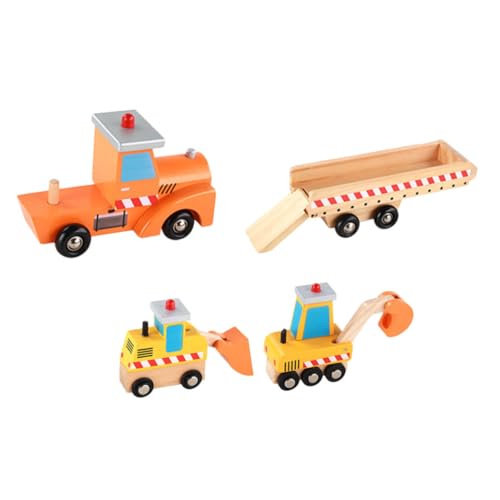 ifundom 1 Set Holz Technikfahrzeuge Für Elektroautos Für Kleinkinder Babyspielzeug Flugzeug Mülleimer Auto LKW Rad Mädchenspielzeug Mädchenspielzeugautos Kleines von ifundom