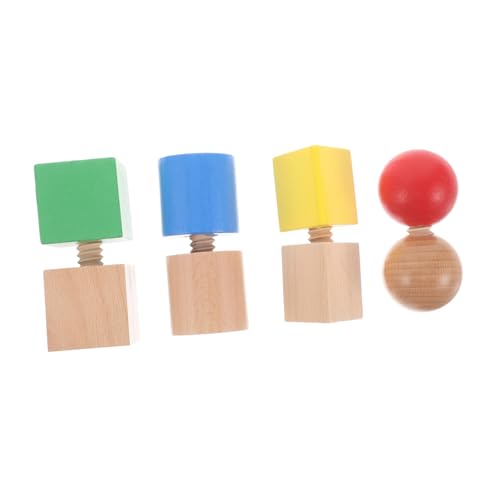 ifundom 1 Set Holzschraubendreher-Set Für Kinder, Formen, Lernspielzeug, Feinmotorik, Stem, Pädagogisches Holzspielzeug Für Kleinkinder, Jungen Und Mädchen von ifundom