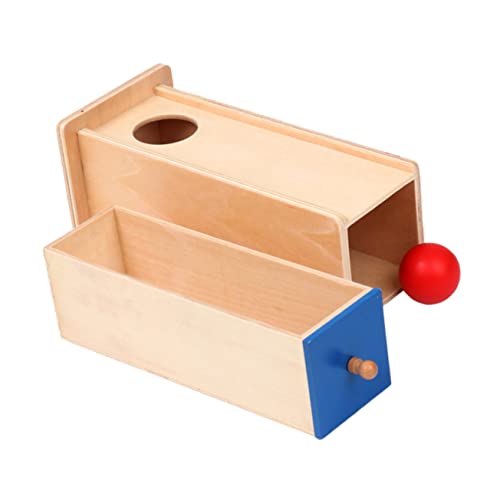 ifundom 1 Set Holzspielzeug Für Kleinkinder Imbucare Box Mit Ball Zur Der Objektpermanenz Sensory Für Babys Und Kleinkinder Ab 12 Monaten Pädagogisches Für Frühe von ifundom