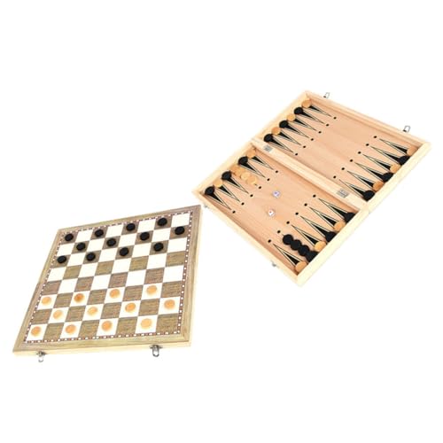 ifundom 1 Set Internationales Schach Aus Holz Westschach Klappschachspielzeug Kinder Holzschach Puzzle Holzschach Kinderpuzzle Spielzeug Kreatives Schach Erwachsene Westschach von ifundom