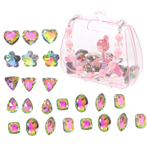 ifundom 1 Set Kinder Spielzeug Party Zubehör Diamant Simulationsspielzeug Hochzeitsdekorationen Dekorative Edelsteine DIY Zubehör Diamant Schatz Requisite Schatzkiste von ifundom