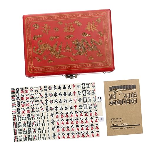 ifundom 1 Set Mahjong Melamin Rot von ifundom