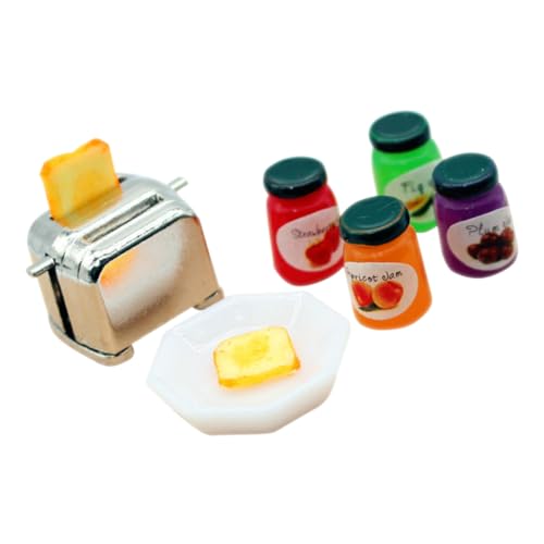 ifundom 1 Set Mini Toaster Brotmaschine Brotbackautomat Brottoaster Miniatur Spielzeug Puppenhaus Miniaturen Heimdekoration Küchenspielzeug Hausdekorationen Für Zuhause Mini von ifundom