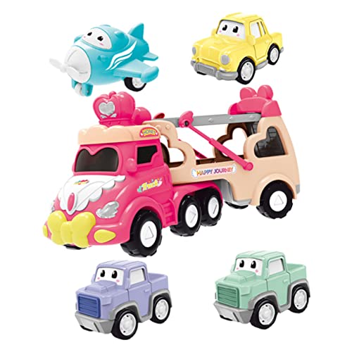 ifundom Autospielzeug 1 Set Modell LKW Fahrzeug Rückziehauto Inertialspielzeug Interessanter Shop LKW Für Pinkes Baustellenfahrzeug Ohne Batterie Auto Für Kinder von ifundom