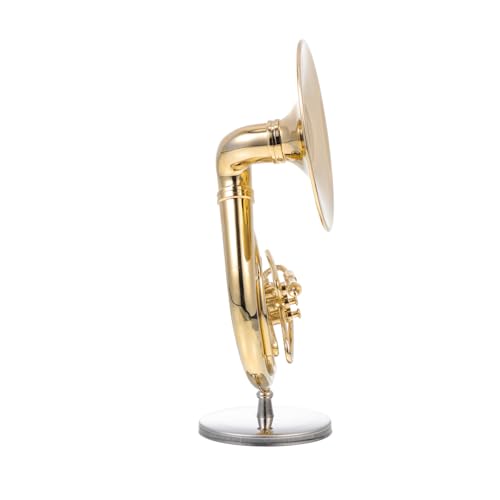 ifundom 1 Set Musikinstrumentenmodell Mini Sousaphonmodell Desktop Instrumentenmodell Instrumente Musikdekor Horn Tuba Kupfer Baritondekor Sousaphonmodell Desktop Golden von ifundom