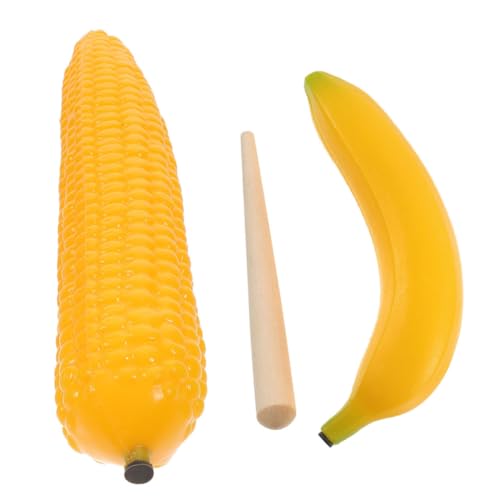 ifundom 1 Set Obst-sandkasten- Kleinkindertrommel Rasseln Musik Trommel Shaker Horn Krabbenspielzeug Trommelspielzeug Xylophon Geräte Trommelstöcke Klimpern Frucht Maraca Abs von ifundom