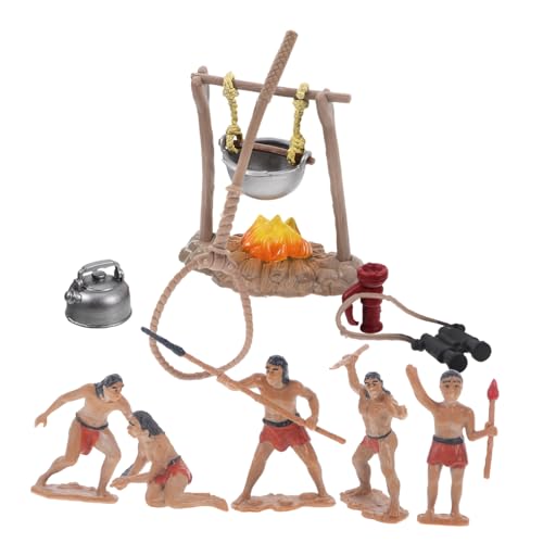 ifundom 1 Set Primitives Spielzeug Kinderlager Spielzeug Garten Primitive Menschen Modell Miniatur Primitive Männer Dekoration Miniatur Camping Spielzeug Puppenhaus Primitiver von ifundom