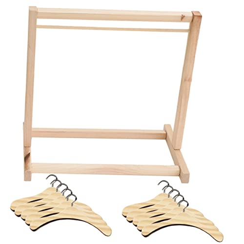 ifundom 1 Set Puppenkleiderbügel Aus Holz Puppenkleiderständer Puppenkleiderbügel Und Puppenkleiderbügel Wohnaccessoires Mädchenzubehör Kindermädchenkleidung Kinderspielzeug von ifundom