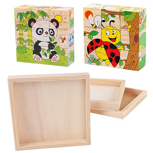 ifundom 1 Set Puzzle Für Kleinkinder Bausteine ​​Für Kleinkinder Kinderspielzeug B Kognitionsspielzeug Lernspielzeug Bildungsspielzeug Für 3 Jährige Für Aus Holz von ifundom