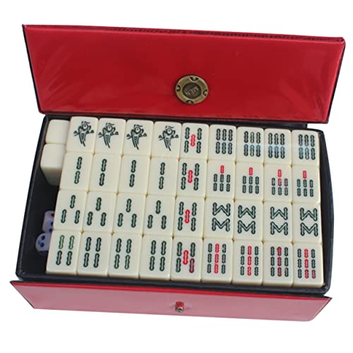 ifundom 1 Set Reise Freizeit Mahjong Majong Klassisches Chinesisches Mahjong Spiel Miniatur Chinesisches Mahjong Spielzeug Für Reisen Tragbares Mahjong Spiel Mahjong Requisiten von ifundom