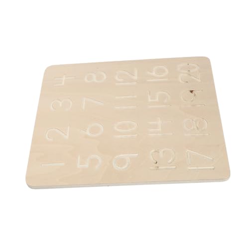 ifundom 1 Set Schreibübungsbrett Puzzle Zahlenbrett Zum Schreiben Lernen Zahlen Nachzeichnen Stamm Nachzeichnen Zahlenbrett Kindererkennungsspielzeug Zahlen Lehrbrett Aus Holz von ifundom