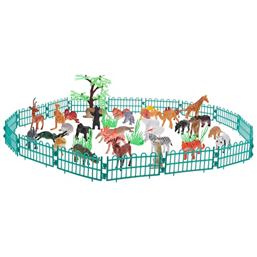 ifundom 1 Set Simulierte Tiere Kinderspielzeug Mini Miniaturzaun Wildtiermodelle Lebendiges Tierhandwerk Simulation Tierspielzeug Waldtiermodelle Nachahmung Tiere Modell PVC von ifundom