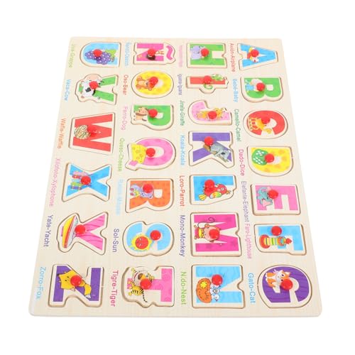 ifundom 1 Set Spanisch Puzzle Kleinkind Spielzeug Puzzles Holzspielzeug Spielzeug Für Kleinkinder Spanisches Holz Puzzle Sprachpuzzle Für Kleinkinder Intelligentes Spielzeug Holz von ifundom