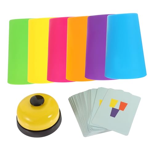 ifundom 1 Set Stapelbecher Brettspiel Kinderspielzeug Stapelbecher Für Stapelspielzeug Stapelbecher Partyspielzeug Lernspielzeug Frühlernspielzeug Papier Bunt von ifundom