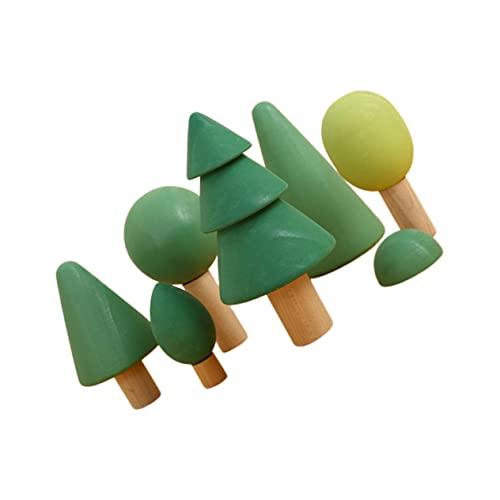 ifundom 1 Set Waldbausteine ​​Spielzeug Baumbauspielzeug Stapelspiel Spielzeug Holzbaumbausteine ​​Spielzeug Waldstapler Spielzeug Holzpuzzle Kinderpuzzle Lernspielzeug Farbiges Spielzeug von ifundom