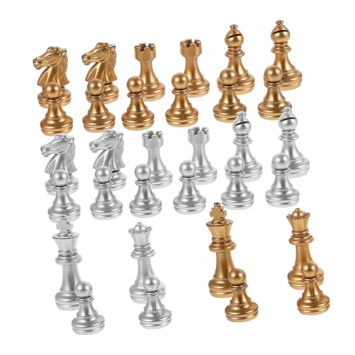 ifundom Exquisite Schachsammlung Schach für Brettspiel Kunststoff Schachspiel Nur Schachfiguren Schachbrettdekorationen von ifundom