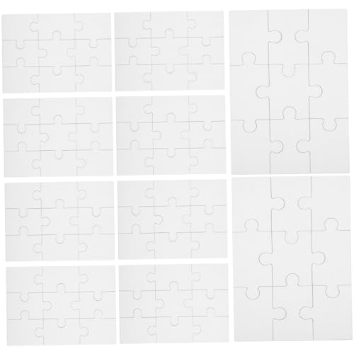 ifundom 10 Blätter Blanko Puzzle Bastelbedarf DIY Puzzles Zeichenpuzzle Rohlinge Bastelmaterial DIY Zubehör Puzzlespielzeug DIY Bastelarbeiten DIY Rohlinge Produkte 3 D Puzzles Holz Beige von ifundom