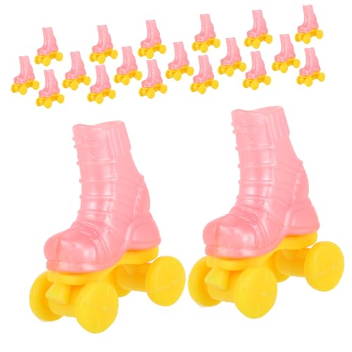 ifundom Süße Rollschuhe für Babypuppen Puppendekor Miniatur-Rollschuhe für Puppenhaus Einzigartiges Puppenherstellungszubehör 10-teiliges Set von ifundom