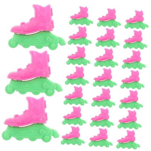 ifundom 10 Paar Rollschuhe Für Puppen Rollschuh- Zubehör Für Die Puppenherstellung Winziges Hausornament Rollschuh Mini Miniatur-Rollschuhe Schönes Miniaturmodell Plastik von ifundom