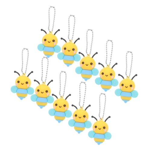 ifundom 10 Stück Bienen Schlüsselanhänger Zum Aufhängen Dekor Pvc Bienen Charms Schöner Schlüsselanhänger Schulranzen Anhänger Rucksack Bienen Anhänger Pvc Bienen Anhänger Pvc von ifundom