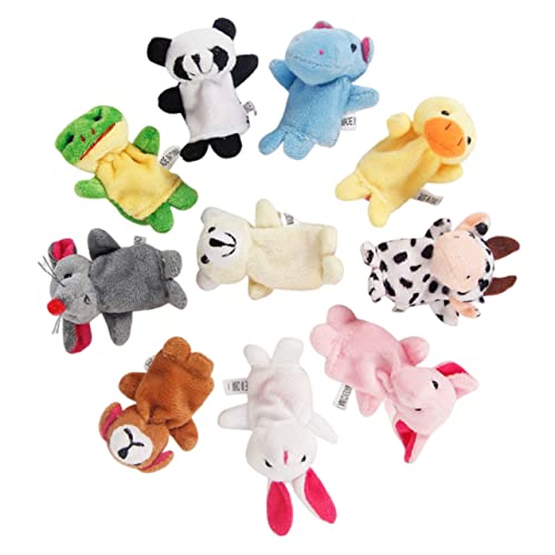 ifundom 10 Stück Fingerpuppe Babypuppe Puppe Ente Hase Für Kaninchen Die Marionetten Für Kleinkinder Fingerspielzeug Fingerspielzeug Für Stoff von ifundom