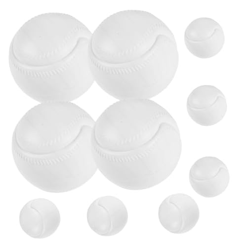 ifundom 10 Stück Hohle Plastikkugel Bälle für poolball Völkerbälle für Plastikball Outdoor-Spielzeugball für Baseball Wurfmaschine Plastikkugeln Mini-Baseball Weiß von ifundom