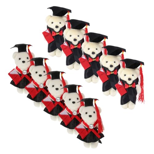 ifundom 10 Stück Teiliges Mini Graduation Bären DIY Blumenmaterial Abschlussdekoration Süße Miniatur Bären für Abschiedsgeschenk und Bestandene Prüfung Dekoration ifundom 10 Stück Teiliges Mini Graduation Bären DIY Blumenmaterial Abschlussdekoration Süße Miniatur Bären für Abschiedsgeschenk und Bestandene Prüfung Dekoration von ifundom