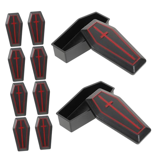 ifundom 10 Stück Teiliges Mini Sarg aus Kunststoff mit Deckel Realistische Halloween Deko Gruselige Sargboxen für Haunted House Party Requisiten Wiederverwendbar und Leicht ifundom 10 Stück Teiliges Mini Sarg aus Kunststoff mit Deckel Realistische Halloween Deko Gruselige Sargboxen für Haunted House Party Requisiten Wiederverwendbar und Leicht von ifundom