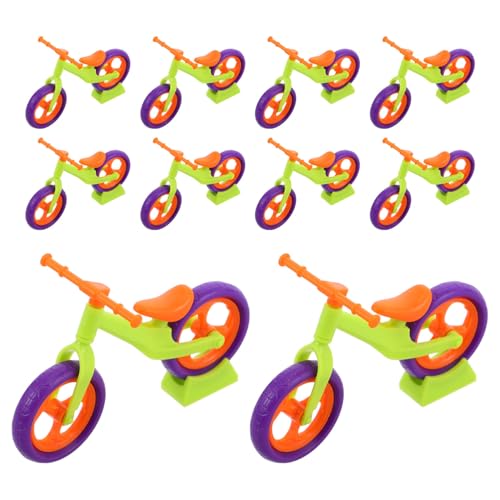 ifundom 10 Teiliges DIY Miniatur Laufrad Laufrad Modell Montageset Miniatur Fahrrad Spielzeugmontage Simuliertes Fahrrad Modell Kit DIY Balance Bike Montagemodell von ifundom