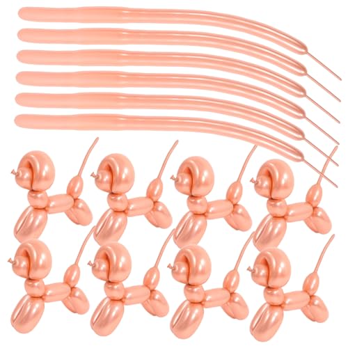 ifundom 100 Stück Metallballon Lange Luftballons Dekorative Drehballons Massenballons Ballonornamente Luftballons Für Festliche Modellierballons Kit Partyballons Emulsion von ifundom