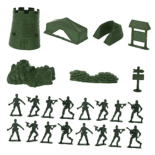 ifundom 100St Militärsoldatenmodell für kinderspielzeug Figuren sammlerstücke Soldatenmodelle Soldatenformen Soldaten-Actionfiguren Soldatenfiguren Plastik Green von ifundom