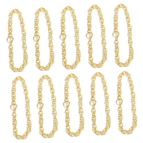 ifundom 10St Kleiner gelber Entenschmuck Puppen Mini-Schmuck Miniatur-Goldkette Kinder Spielzeug Stellen Sie Sich Schmuck vor Kettenhalskette mit kleinem Anhänger Kette Mini Plastik Golden von ifundom