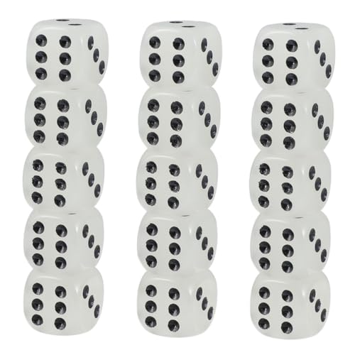 ifundom 10St Leuchtende Würfel farbwürfel Colour Cube Rolling dice spielewürfel dice Set leuchtende polyedrische Würfel Neuheit Würfel Acrylwürfel für die Party 6-seitige rote Würfel Black von ifundom