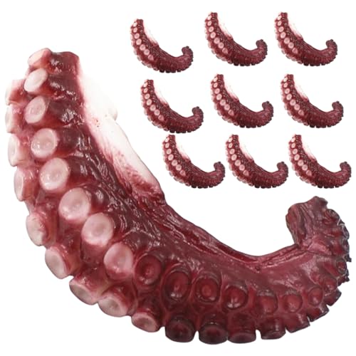 ifundom 10St Simulierte Tintenfischklaue gefälschtes Essen Oktopus-Tentakel- Simulation eines Oktopus-Tentakelmodells realistisches Oktopus-Tentakelmodell künstlicher Oktopus PVC von ifundom