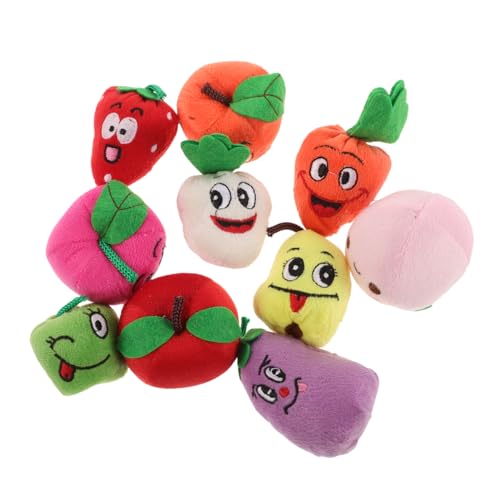 ifundom 10st Entzückende Fingerpuppen Obst Plüschtier Fingerpuppen Für Kinder Babyhände Fingerpuppen Für Kleinkinder 1-3 Monsterpuppe Fingerspielzeug Marionette Fingerpuppen Stoff von ifundom