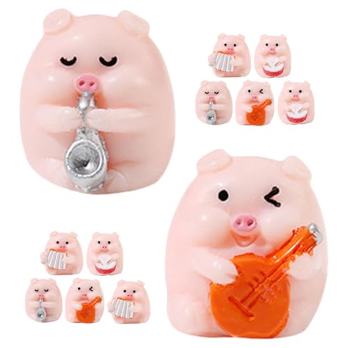 ifundom Mini-schweinefiguren Dekoration Weiche Puppe Kuscheltiere für Miniatur-gartendekoration von ifundom