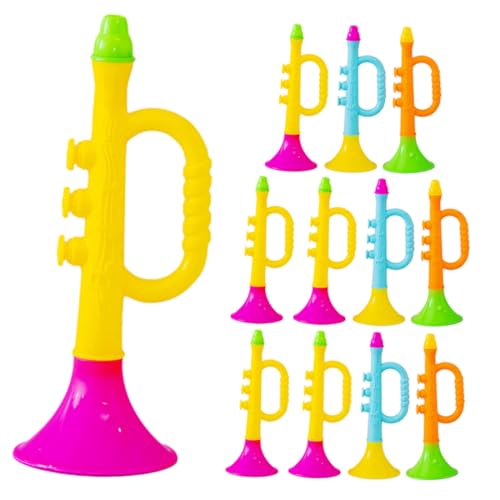 ifundom 12 Stücke Kinder Trompete Spielzeug Kunststoff Trompete Instrument Trompete Noise Maker Spielzeug Karneval Partys Horn von ifundom