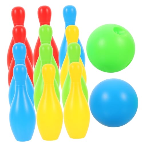 ifundom 12 Teiliges Bowling Set Interaktives Für Eltern Und 10 Bunte Und 2 Bälle Ideal Für Den Außenbereich Und Die Von Geschicklichkeit von ifundom