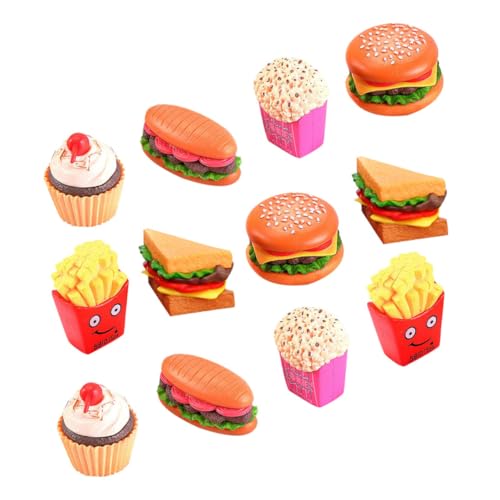 ifundom 12-Teiliges Set Simulierter Hamburger-Hotdog küche spielset Lebensmittelspielzeug für Kinder Kitchen Toys for kinderküche Spielzeug Lebensmittel-Spielset-Spielzeuge PVC von ifundom