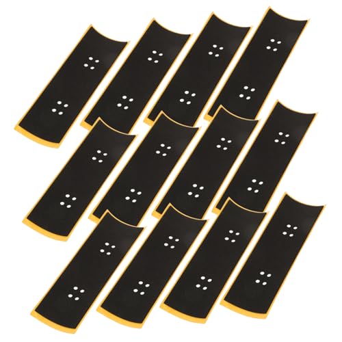 ifundom 12St Finger-Skateboard-Anti-Rutsch-Aufkleber Griffband für Fingerskateboards Ersatzband für Fingerskateboards Skateboard-Griptape Mini-Finger-Skateboards Papier Black von ifundom