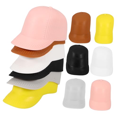 ifundom 12St Mini-Hut Bucket Hat Frauen Puppen-Schirmmützen Frosch Bucket Hat Baseball-Mütze-Spielzeug Kinder Spielzeug Puppenaccessoire dekorativer DIY-Hut kleine Hüte zum Basteln Plastik von ifundom