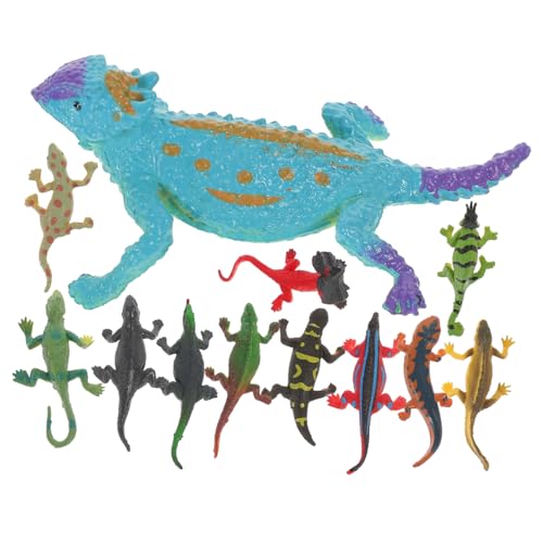 ifundom 12st Chamäleon-Modell Eidechsenfiguren-Spielzeug Tiererkennungsspielzeug Gecko-Figur Eidechsen Künstliches Modell Spielzeug Für Mädchen Tierische Sammelfigur Puzzle-Spielzeug PVC von ifundom