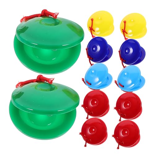 ifundom 12st Kastagnetten Krachmacherspielzeug Für Kinder Klappbrett Spielzeug Musikalisches Spielzeug Musikspielzeug -Musical Shaker Rasseln Tragbares Tamburin Musikinstrument PVC von ifundom