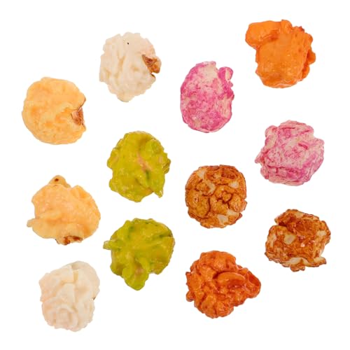 ifundom 12st Popcorn-Modell Mini-küchennahrung DIY-schmuck Partyzubehör Puppenhausessen Spielzeugnahrung Miniaturen, Figuren, Essen Bastelbedarf Popcorn-Dekorationen Partygeschenke Plastik von ifundom