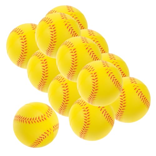 ifundom 12st Schwamm-Baseball Softball Ball Trainieren Baseball Baseballbälle Zum Trainieren Baseball Ball Trainingsball Für Flummi Yellow Pu von ifundom