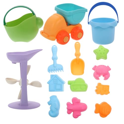 ifundom 14St Strandspielzeug für Beach Toys for sandspielzeug Strandspielzeug mit Eimer Sand Toys Strandsandspielzeug für Kleinkinder Badezimmer Dusche Plastik von ifundom