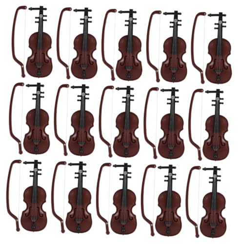 ifundom 15 Set Mini Violine Weihnachten Decor Requisiten Winzige Violine Desktop Modelle für Jungen und Mädchen von ifundom