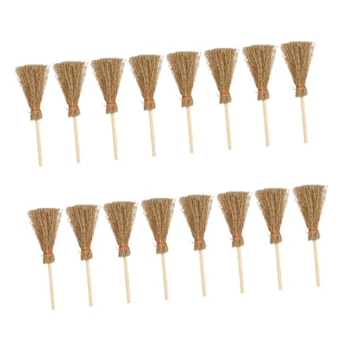 ifundom 16 Stück Teiliges Mini Besen aus Reisstroh Realistische Miniatur Hexenbesen für Puppenhaus Dekoration DIY Bastelzubehör Vielseitige Mini Haus Deko für Garten und Spielspaß ifundom 16 Stück Teiliges Mini Besen aus Reisstroh Realistische Miniatur Hexenbesen für Puppenhaus Dekoration DIY Bastelzubehör Vielseitige Mini Haus Deko für Garten und Spielspaß von ifundom