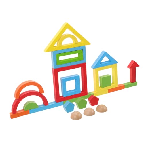 ifundom 1Satz Geometrisches Lernspielzeug aus Regenbogen Bausteinen für Sicheres Holzspielzeug zur Kognitiver Fähigkeiten Formen für Kreative Spiele ifundom 1Satz Geometrisches Lernspielzeug aus Regenbogen Bausteinen für Sicheres Holzspielzeug zur Kognitiver Fähigkeiten Formen für Kreative Spiele von ifundom
